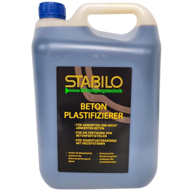 Stabilo Beton Plastifizierer 5 Liter Fliessmittel Betonverflüssiger Beton-Zusatzmittel