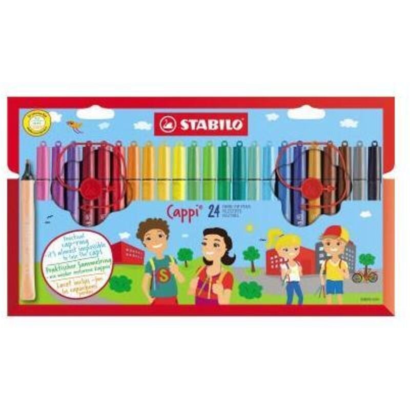 Stabilo - Fasermaler Cappi 168/24-4 1mm sortiert 24 St./Pack.