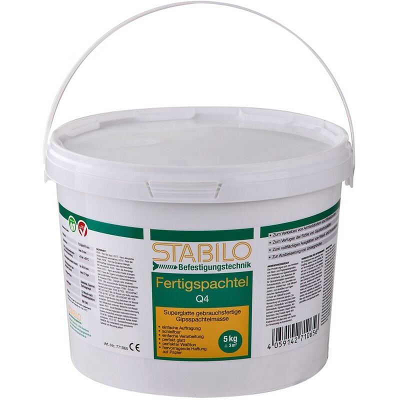 Stabilo Befestigungstechnik - Stabilo Gebrauchsfertige Spachtelmasse 5kg Fertigspachtel Fugenspachtel