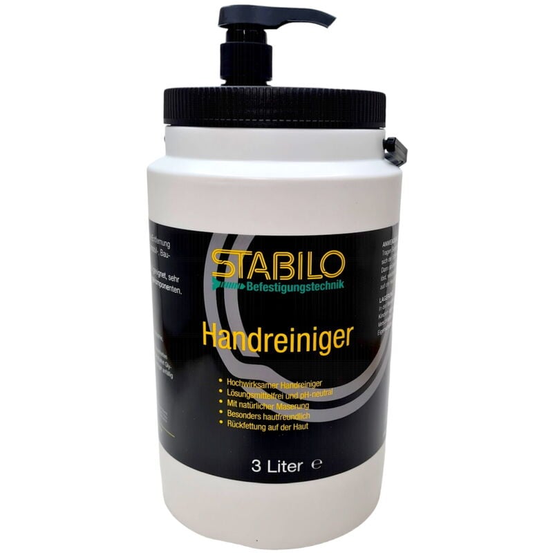 Stabilo Befestigungstechnik - Stabilo Handreiniger 3 Liter Dose inkl. Spender, Handwaschpaste