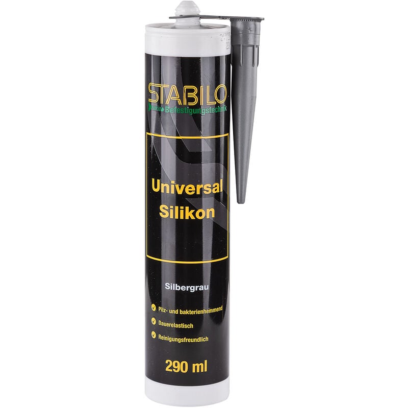 Stabilo Befestigungstechnik - Stabilo Universal Silikon silbergrau 290ml, Sanitärsilikon, für Innen & Aussen