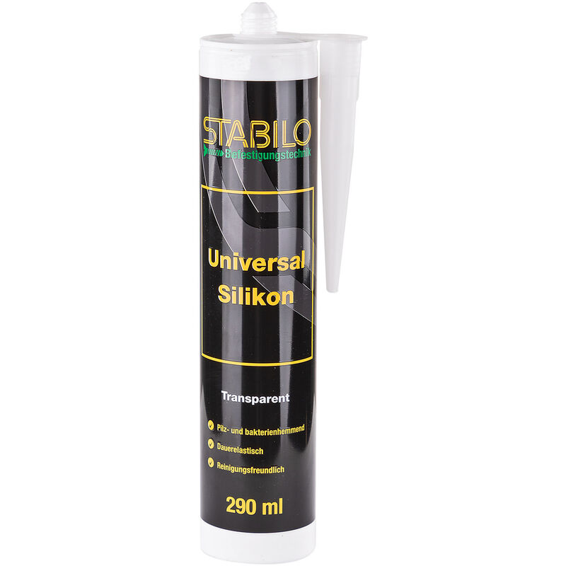 Stabilo Befestigungstechnik - Stabilo Universal Silikon transparent 290ml, Sanitärsilikon, für Innen & Aussen