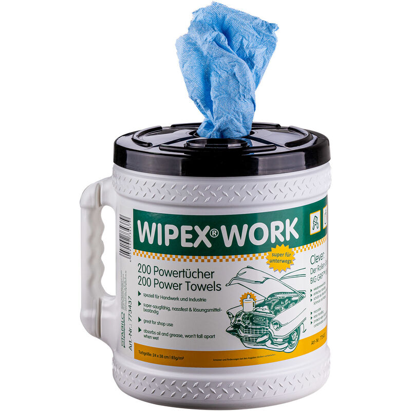 Stabilo Work Wischtuchspender mit 200 Powertücher Reinigungstücher im Spender