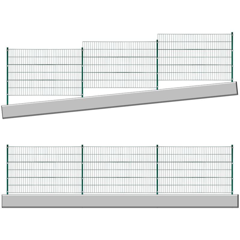Stabmattenzaun grün 6x1,2 m Stabmattenzaun Gartenzaun Grundstückszaun Metallzaun