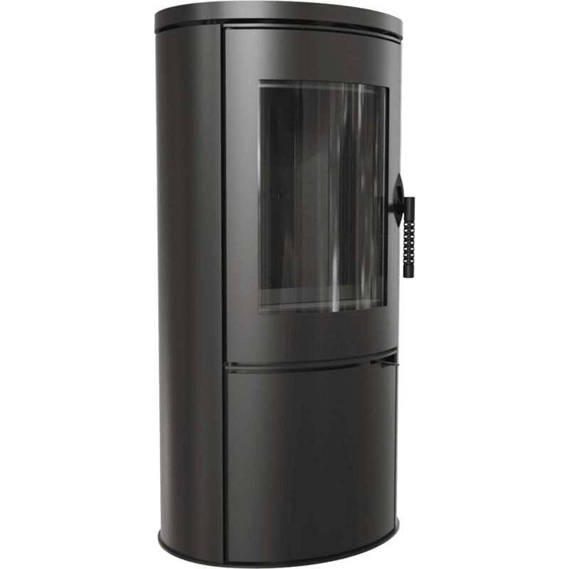 Stahl-Gusseisen Kaminofen KRATKI AB Ø 150 8 kW schwarz Verkleidung