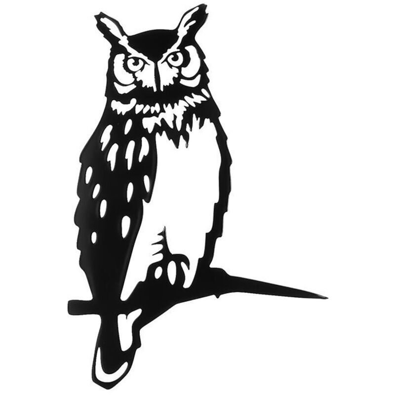 Lablanc - Stahl-Metall-Vogel-Silhouette, Ast-Vogel-Dekoration, Statue-Vogel-Figur, Kunst-Baum-Dekoration, Hinterhof-Vogel (Eule) für