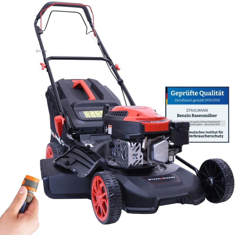 Rasenmäher Benzin mit Antrieb BR460 – 5,4PS (4,0kW) 170ccm mit Antrieb, 46cm Schnittbreite, Mulchen, Schnitthöhenverstellung - Stahlmann