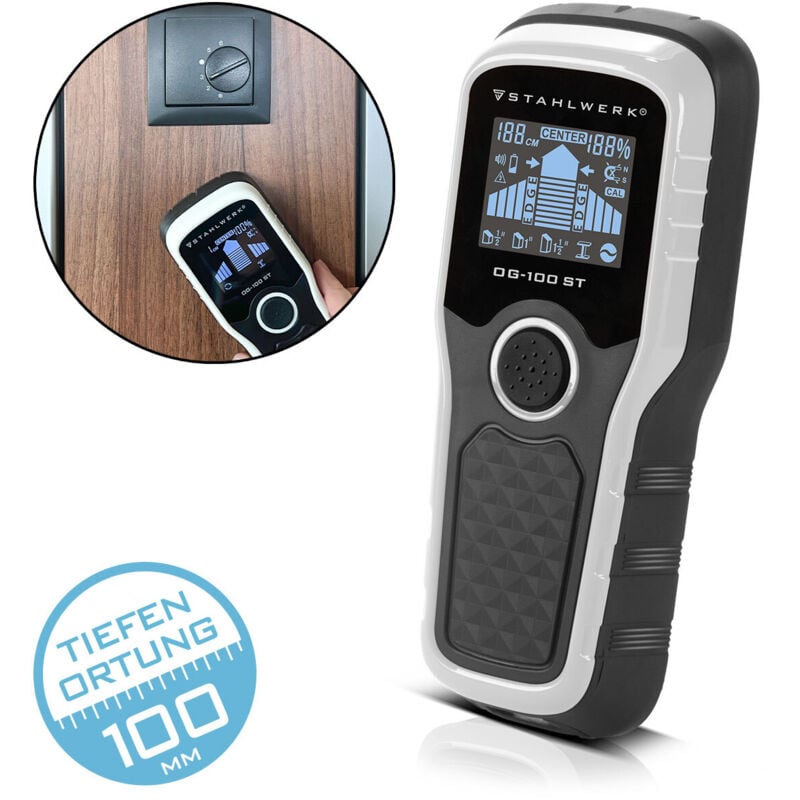 STAHLWERK Ortungsgerät OG-100 ST Wandscanner, Metalldetektor, Leitungssucher