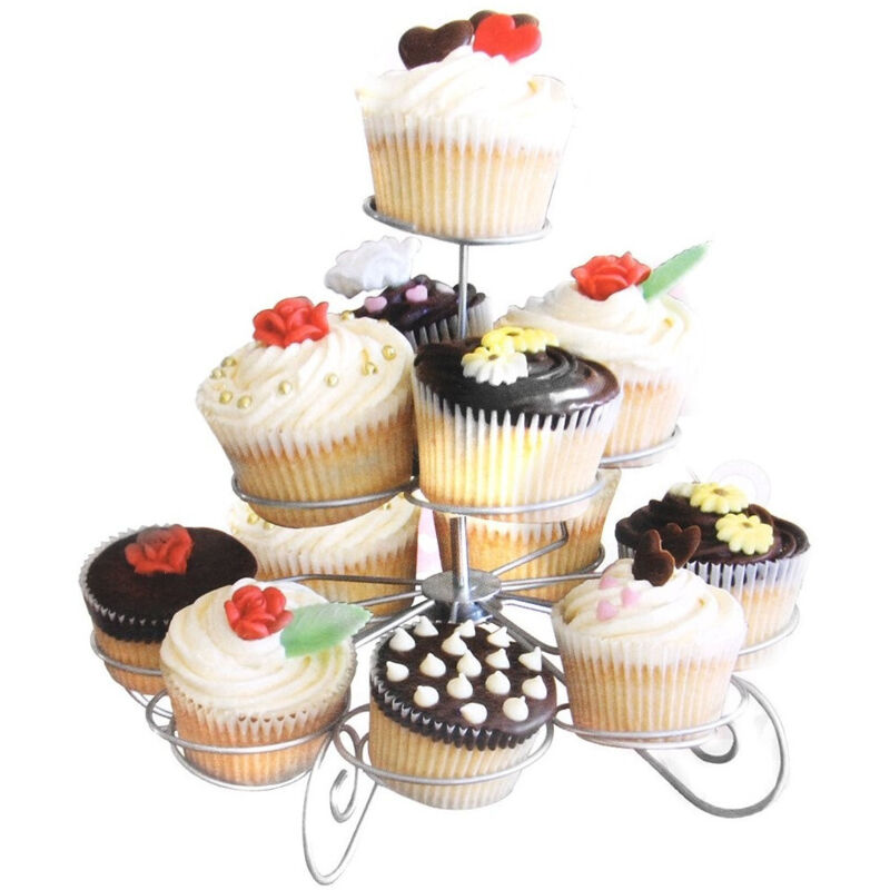 Trade Shop Traesio - Trade Shop - Ständer für Cupcakes und Süßigkeiten, 13 Plätze, aus Metall -