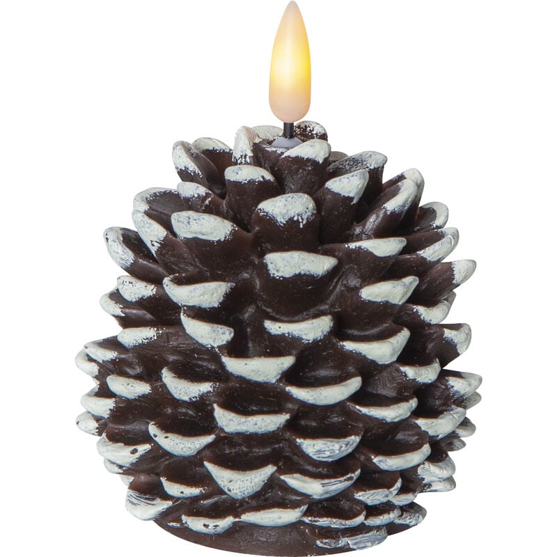 Star LED-Wachskerze 'Flamme Kotte', Farbe: braun,