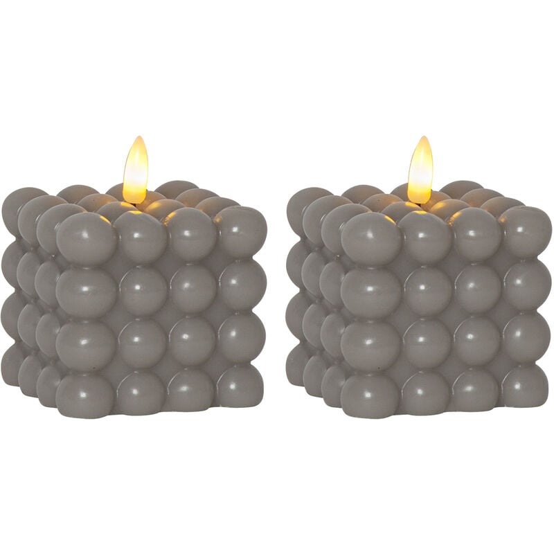 Star Trading - Bubble Kerze led Kerzen mit Timerfunktion led Kerzen flackernde Flamme Bubble Kerzen 2er Set led Kerze mit Timer Kerzen Deko Kerzen