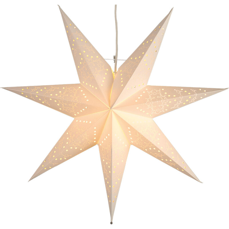 Star Trading - Best Season Papierstern 'Sensy Star 55', Vierfarb-Karton, crème
