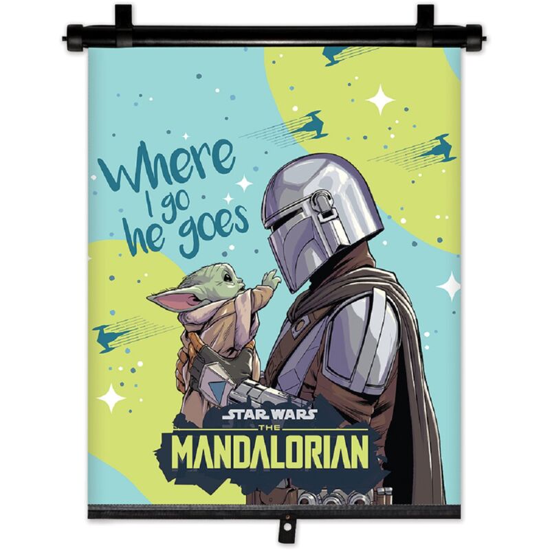 Star Wars - Mandalorian Rückziehbarer Auto-Sonnenschutz, einfach zu installieren