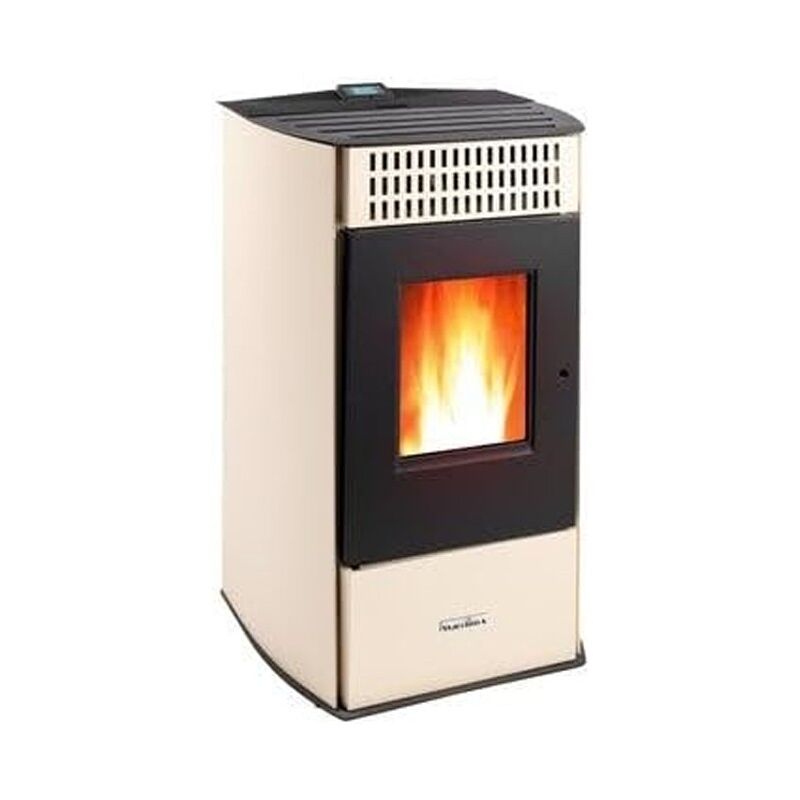 Starclima Venus 10,1 kw Pelletofen. Überragende Effizienz und Design mit beheizter Oberfläche, Weiß