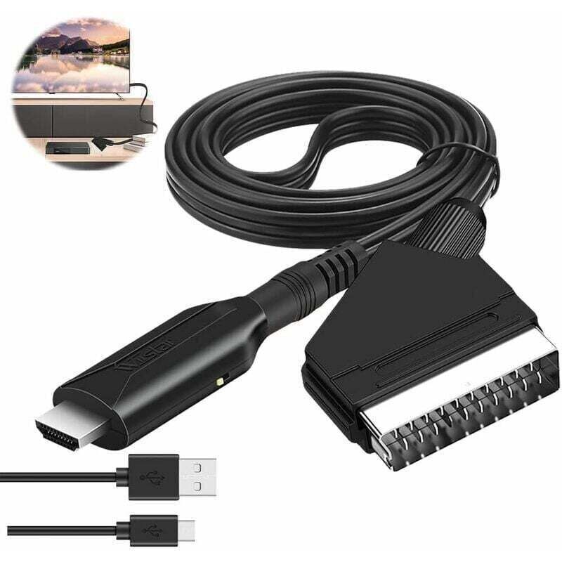 Starlight THSINDE SCART-zu-HDMI-Audio-Video-Adapter – Für HDTV/DVD/Set-Top-Box/PS3 – PAL/NTSC