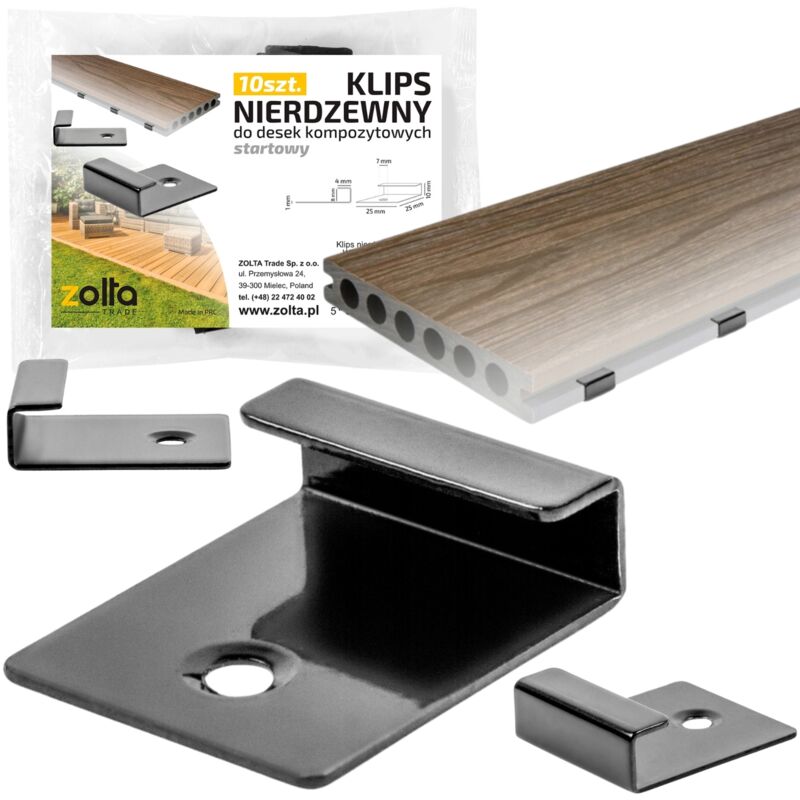 Starter-Befestigungsclips für Terrassendielen 10 Stück
