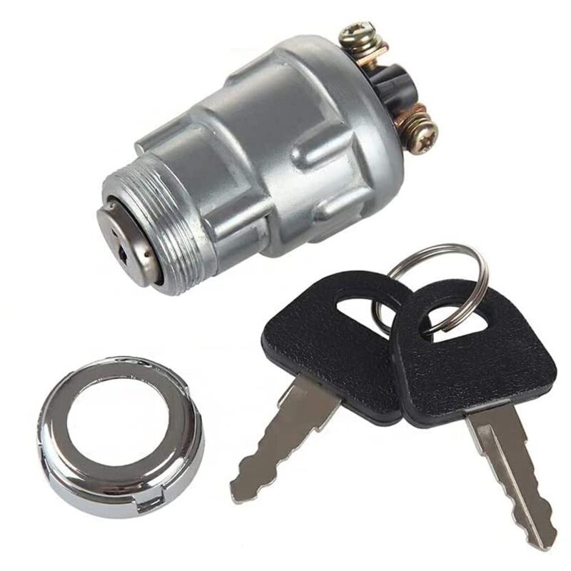 Startschalter mit 3 Positionen, 3 Anschlussklemmen und 2 Schlüsseln für Auto, Motorrad, Landwirtschaftstraktor, modifiziertes Auto, Pit, Quad,