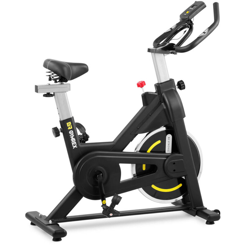 Gymrex - Stationärer Spinning-Heimtrainer bis 100 kg – Schwungrad 8 kg