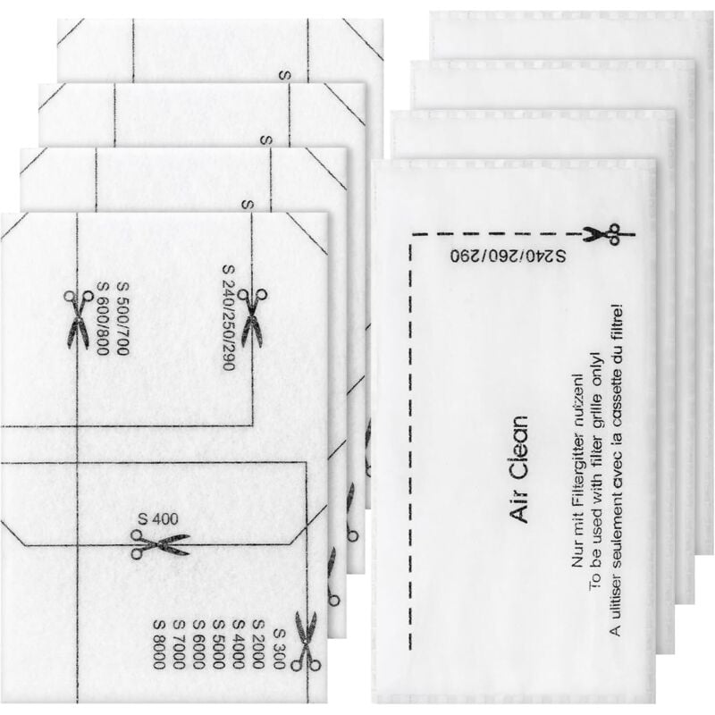 Staubsauger Filter für Miele, 4pcs Motorschutzfilter und 4pcs Staubsaugerfilter Staubsaugerfilter Set kompatibel mit Miele Complete C1/2/3, Compact