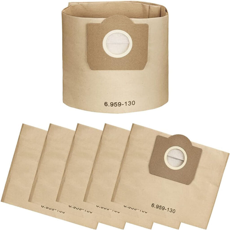 Staubsaugerbeutel für Karcher 6.959-130.0 Papierfilterbeutel 10 Stück Staubsaugertüten für Kärcher Nass Trockensauger Müllbeutel WD3 1629 MV3P