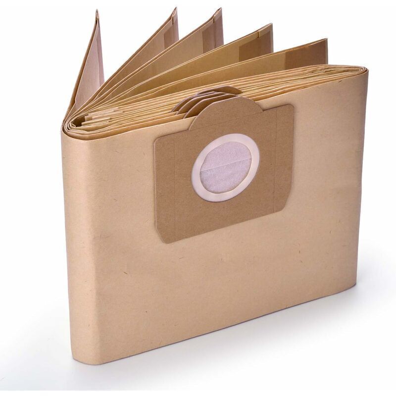 Staubsaugerbeutel für Karcher WD3, WD3P, MV3 – Set mit 5 Ersatz-Papierfilterbeuteln für Nass- und Trockensauger – Ersatzteile und Zubehör für Karcher