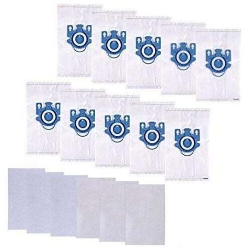 Staubsaugerbeutel für Miele GN, Miele Complete C3, Complete C2 und Classic C1, Hyclean 3D Efficiency Miele (10 Beutel + 6 Netze)