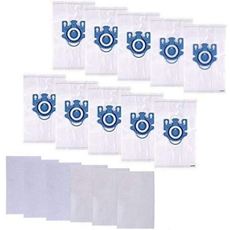 Staubsaugerbeutel für Miele GN, Miele Complete C3, Complete C2 und Classic C1, Hyclean 3D Efficiency Miele (10 Beutel + 6 Netze) NPTERBL