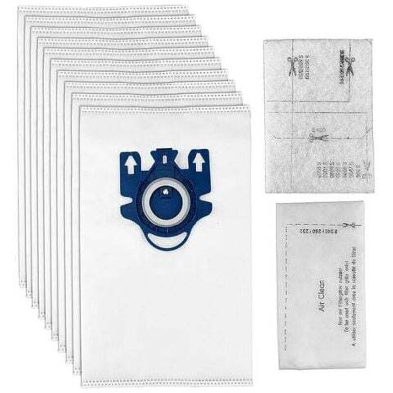 Staubsaugerbeutel für Miele GN, Miele Complete C3, Complete C2 und Classic C1, Miele Hyclean 3D Efficiency (10 Beutel, 5 Motorfilter und 5