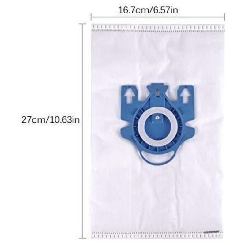 Staubsaugerbeutel für Miele gn, Miele Complete C3, Complete C2 und Classic C1 Staubsaugerbeutel, Hyclean 3D Efficiency Miele (10 Beutel + 6 Feilen)