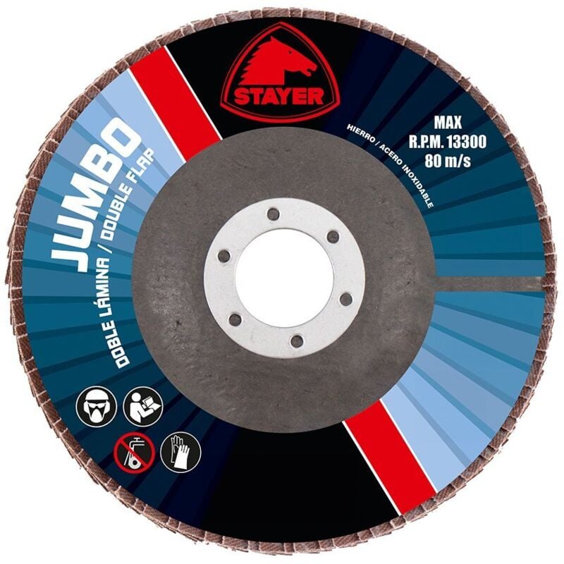 Stayer Iberica - stayer 'Procer' 120-Korn-Doppelmesserscheibe zum Trockenschneiden von Stahl und Eisenmaterialien (13300 U/min) Ø115xØ22mm
