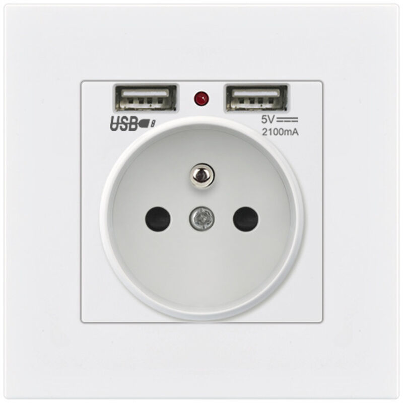 Steckdose mit 2 USB Ports 5V 2.1A – Unterputz USB Steckdose Wand