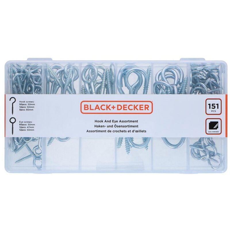 Black&decker - Black+Decker Schrauben de Gewinde, Schrauben de Öse, Schrauben de Haken, Gewinde de Holz