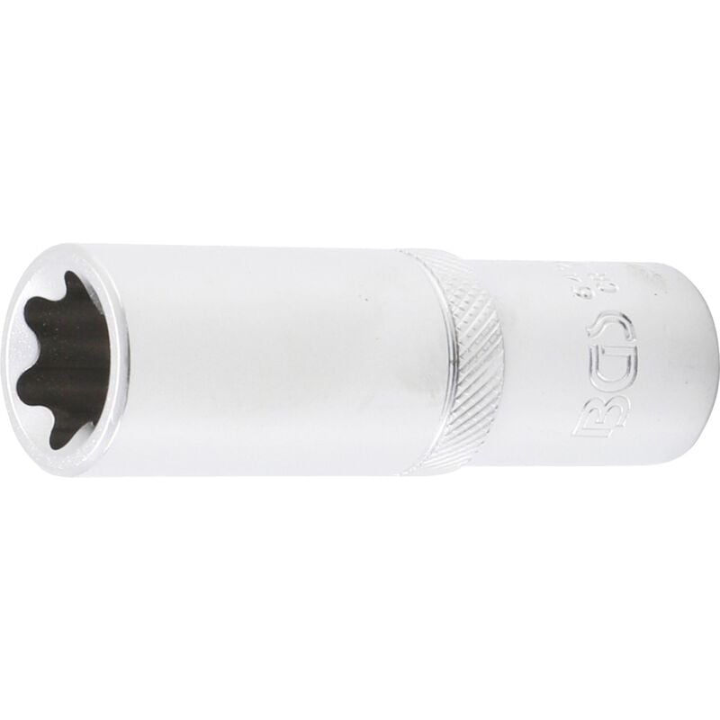 BGS Steckschlüssel-Einsatz E-Profil tief Antrieb Innenvierkant 12,5 mm (1/2') SW E20 - 6450