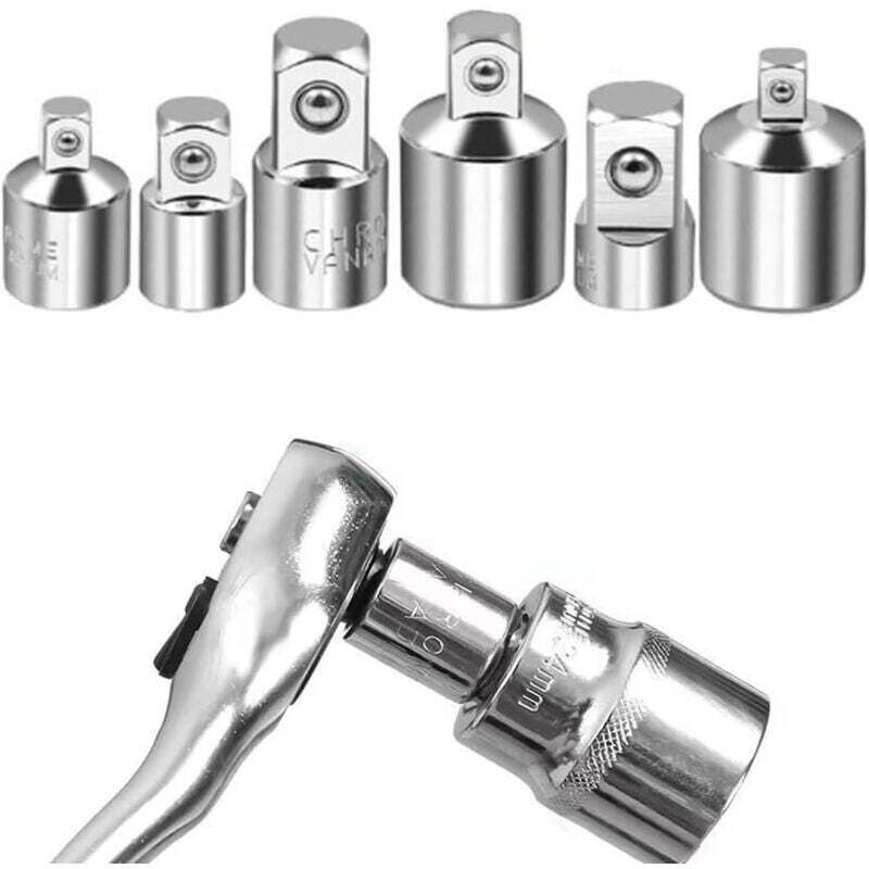Steckschlüsseladapter, 6-teiliges Ratschenadapter-Set, 1/4' auf 3/8', 3/8' auf 1/4', 3/8' auf 1/2', 1/2' auf 3/8', 1/2' auf 1/4', 1/4' auf 1/2'