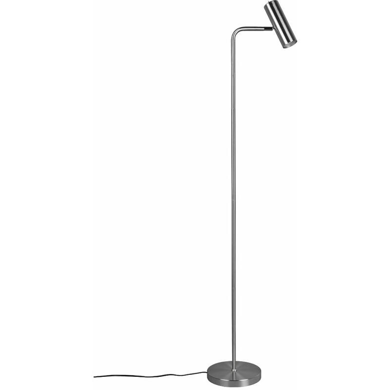 Stehleuchte Leselampe Verstellbare Stehlampe Stehleuchte silber modern, beweglicher Spot, nickel matt, 1x GU10, h 151 cm, Wohnzimmer