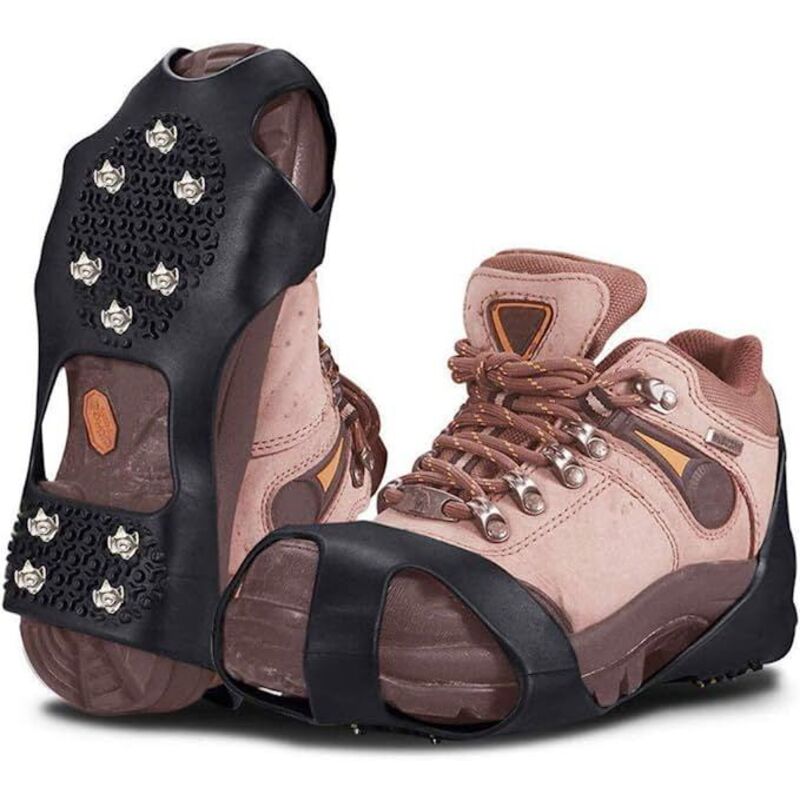 Steigeisenpaar, Anti-Rutsch-Steigeisen, Anti-Rutsch-Schuhe, Schnee-Steigeisen mit 10 Griffen, Schnee-Steigeisen, Wandern, Jagen und Spazierengehen im