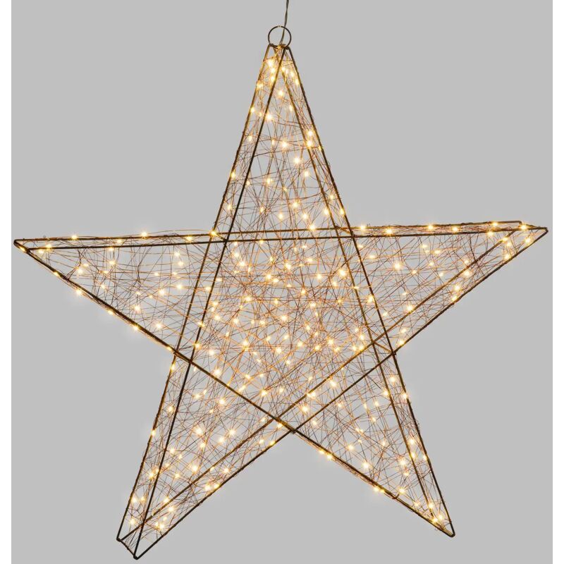 Stella 3D Kupfer Ø80 240 MicroLED warmweiß IP44