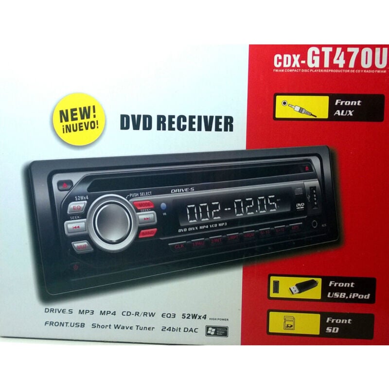 Trade Shop - Autoradio, usb, sd, MP3, dvd, Fernbedienung, Fernbedienung gt 470U -