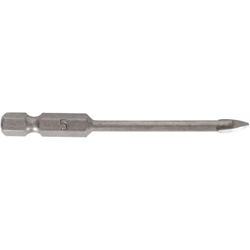 Stier - Fliesenbohrer 5 mm Größe, 1/4 Zoll Bit hex Sechskant, Härtewert 89HRA, YG6X-Metall, für (Schlag-)Bohrmaschine und Akkuschrauber, Viertel-Zoll