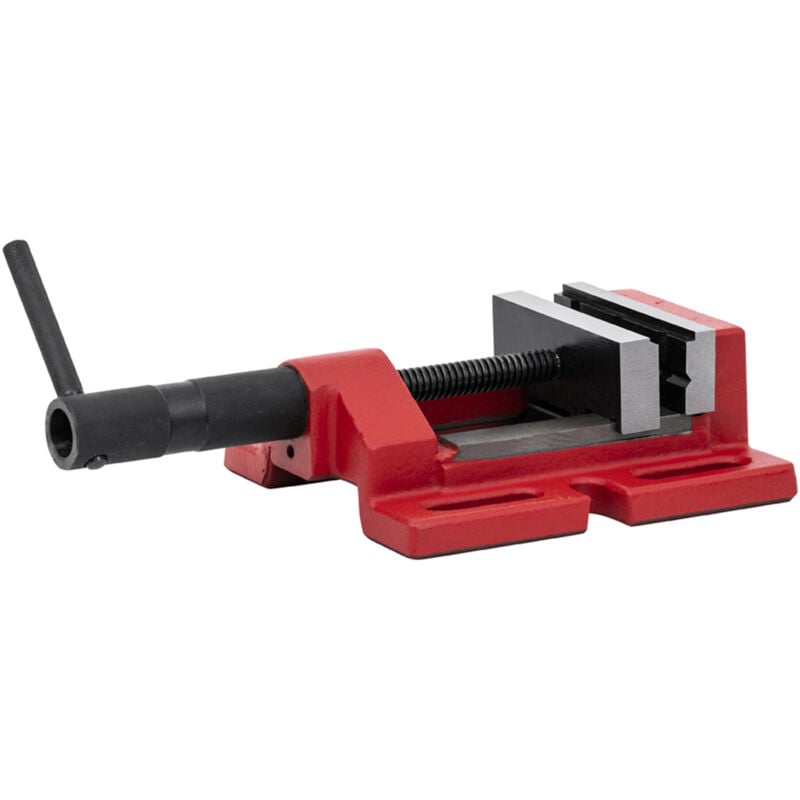 Maschinenschraubstock, Backen-B. 100 mm, Spann-W. 85 mm, V-Nut für Rundmaterialien, 1100 n Spannkraft, 4,3 kg - Stier