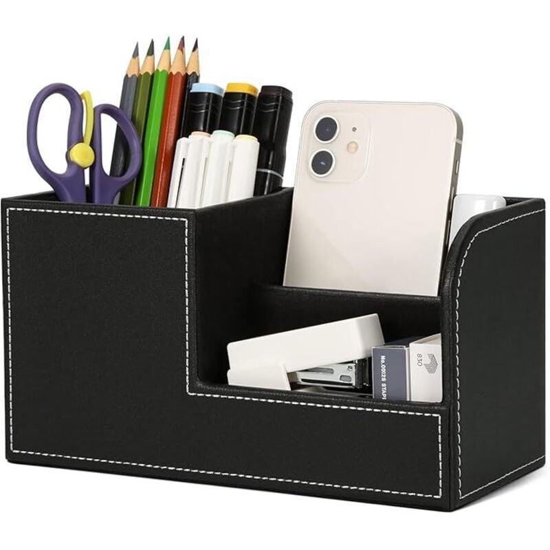 Stiftehalter Schreibtisch - Büro-Bleistifthalter Organizer Desktop-Schreibtisch-Zubehör Bürobedarf Organisationsdekor (Schwarz B)