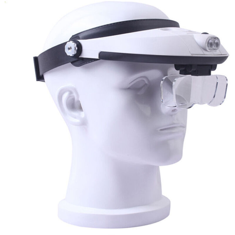 Stirnband 5 Linsen Dritte Hand Fernglas Schmuck Reparatur Leselupe Dentallupen 1,0 x 1,5 x 2,0 x 2,5 x 3,0 x 3,5 x