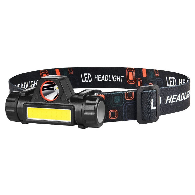 Stirnlampe, leistungsstarke wiederaufladbare Stirnlampe, Helm-Arbeitsleuchte, für Camping, Angeln