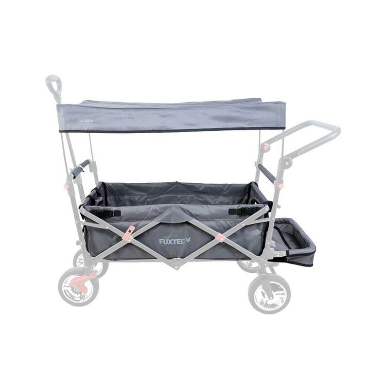 FUXTEC Stoff Bezug Bollerwagen komplett in Grau CT800 - faltbarer Bollerwagen Wechselbezug