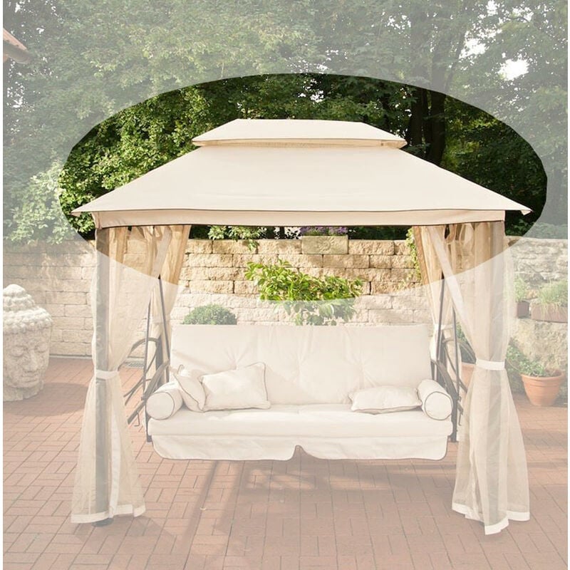 Stoff-Dach für Kenia Hollywoodschaukel creme