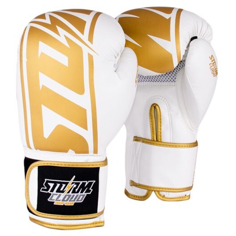 StormCloud Bolt 2.0 Boxhandschuhe Weiß/Gold 14oz