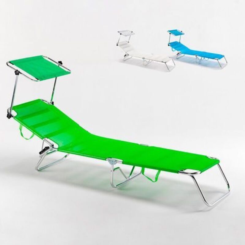 Strandbett Am Strand Strandbett Aluminium Klappbett Schwimmbad Cancun - Grün
