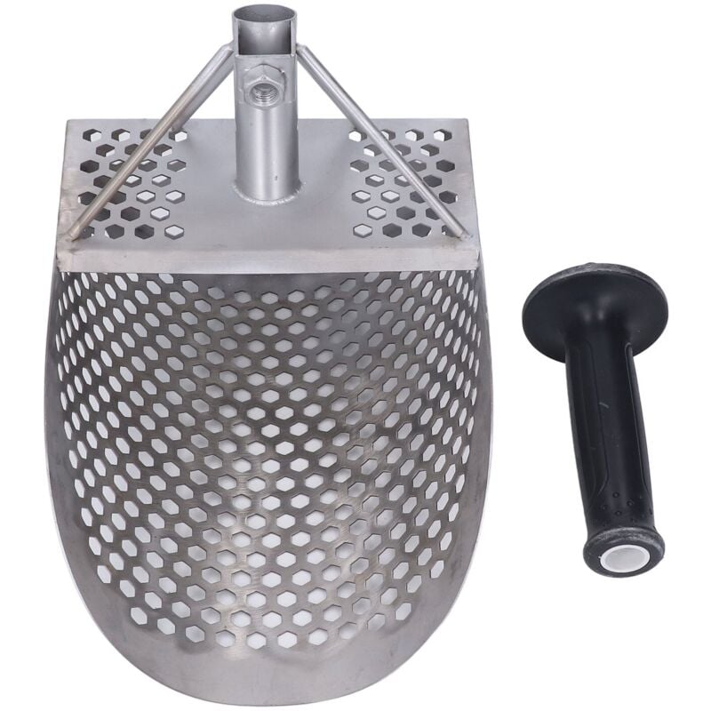 Strandsandschaufel, Metalldetektor, Jagdwerkzeugdetektor, sechseckige Edelstahllöcher, Sandschaufel