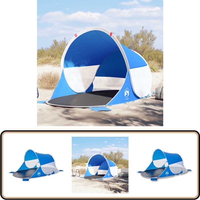 Strandzelt Azurblau Pop-Up Wasserdicht - Strandzelt - Sonnenschutz - Pop-Up Zelt - Polyester Zelt - Wassersdichtes Zelt