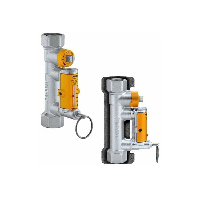 Abgleichventil mit Durchflussmesser für Solaranlagen Caleffi 258 3/4' 3+10